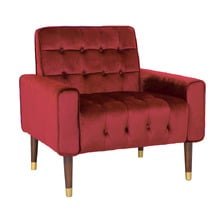 Bartos Button-Tufted Velvet Armchair